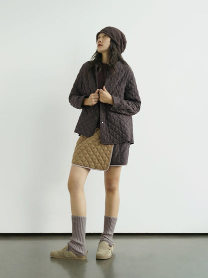 6色展開△中綿バンドカラーシャツ△