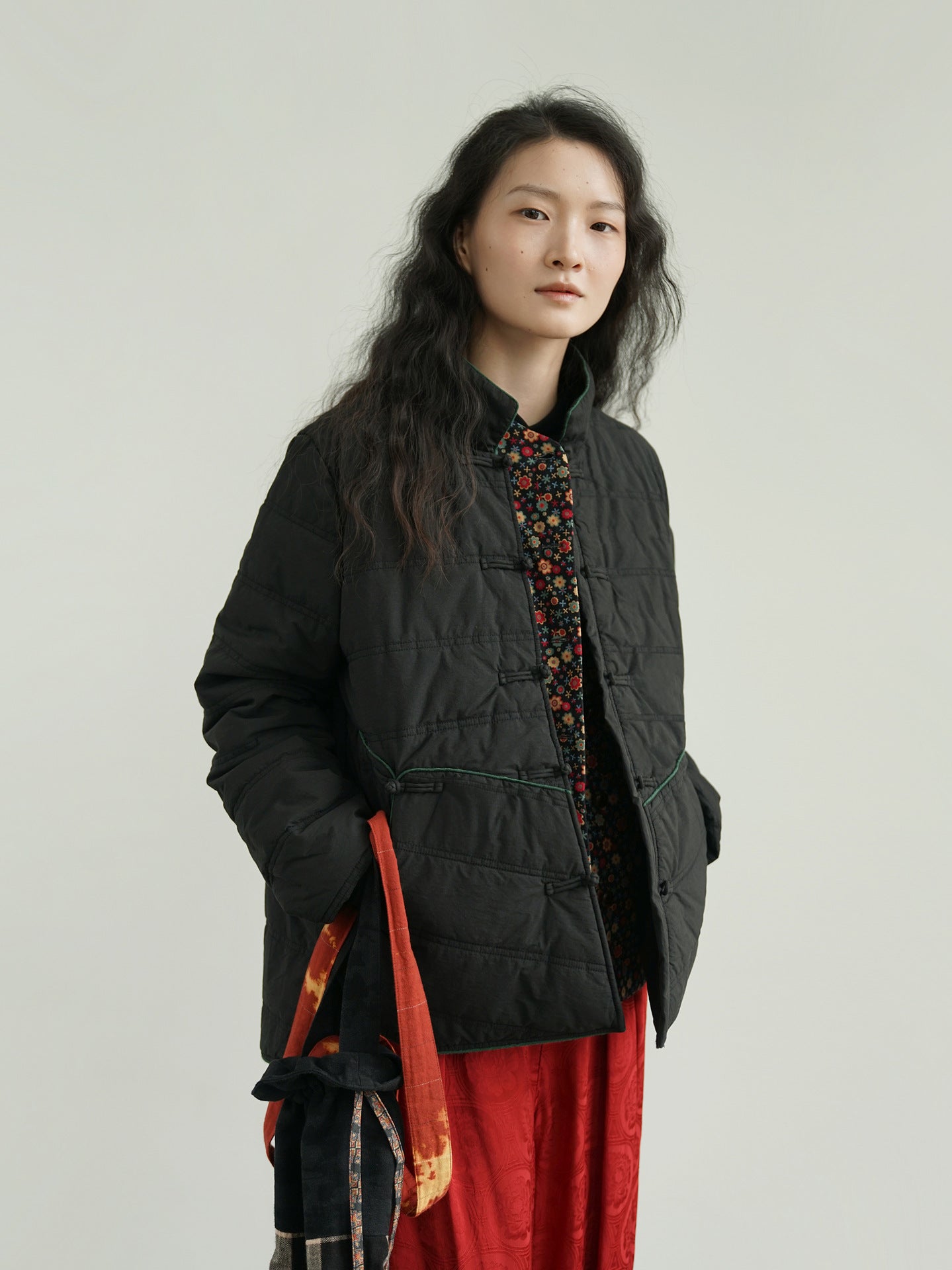 ２色展開◇軽量  暖か コットン スタンドカラー 中綿ジャケット◇