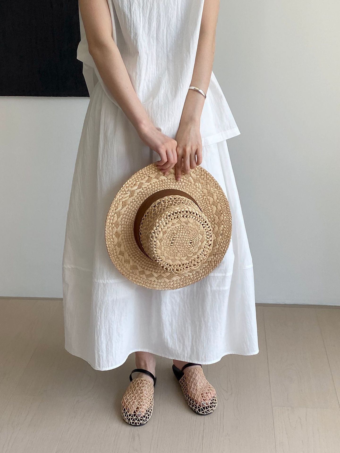 セットアップデザイン◇2色展開◇フリルネックブラウス＆ロングスカート◇M/Lサイズ