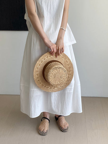 セットアップデザイン◇2色展開◇フリルネックブラウス＆ロングスカート◇M/Lサイズ