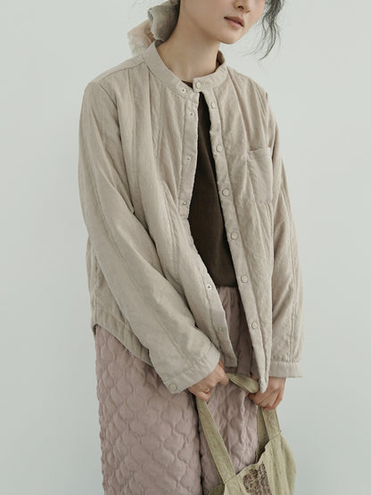 6色展開✩中綿バンドカラーシャツ✩