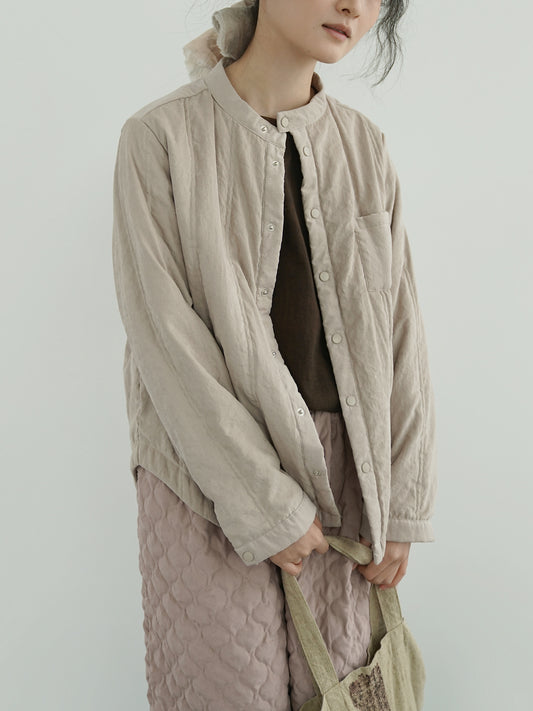 6色展開✩中綿バンドカラーシャツ✩