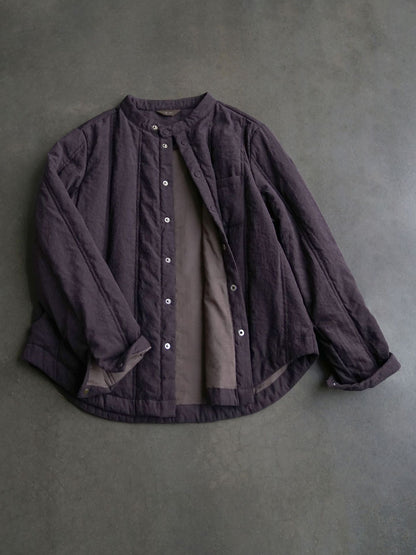 6色展開★中綿バンドカラーシャツ★