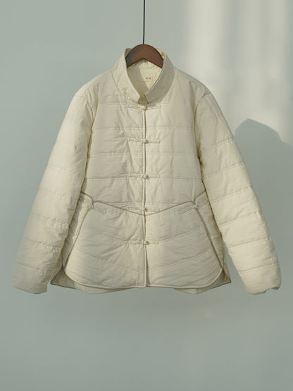 ２色展開◇軽量  暖か コットン スタンドカラー 中綿ジャケット◇