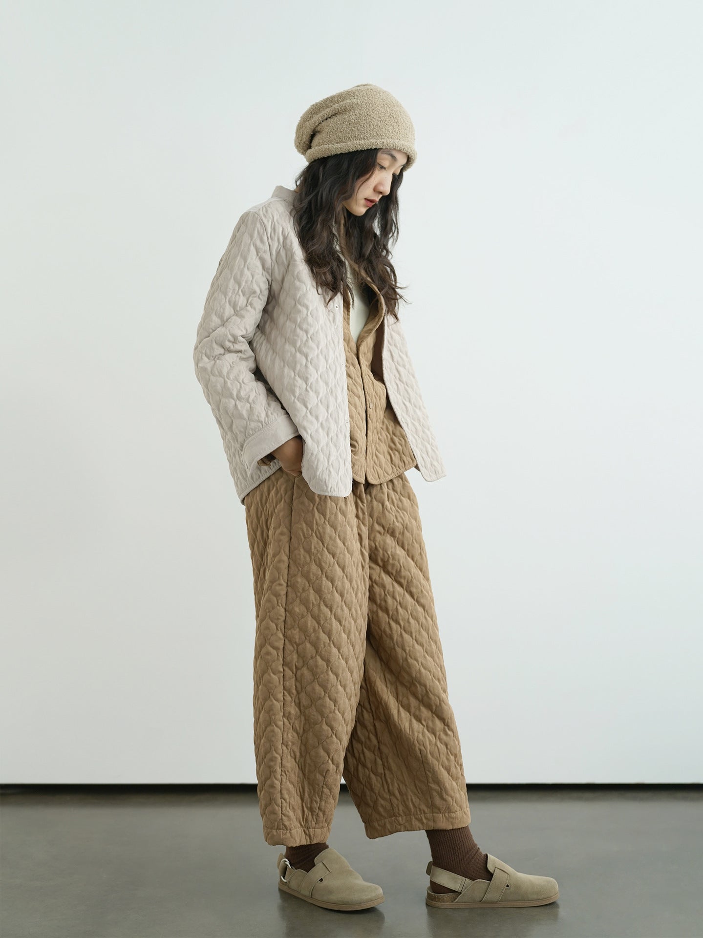 6色展開◇中綿バンドカラーシャツ◇