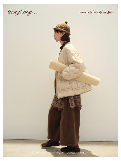 ✩ばっちり防寒✩ゆったり リバーシブル コットン ダウンジャケット✩