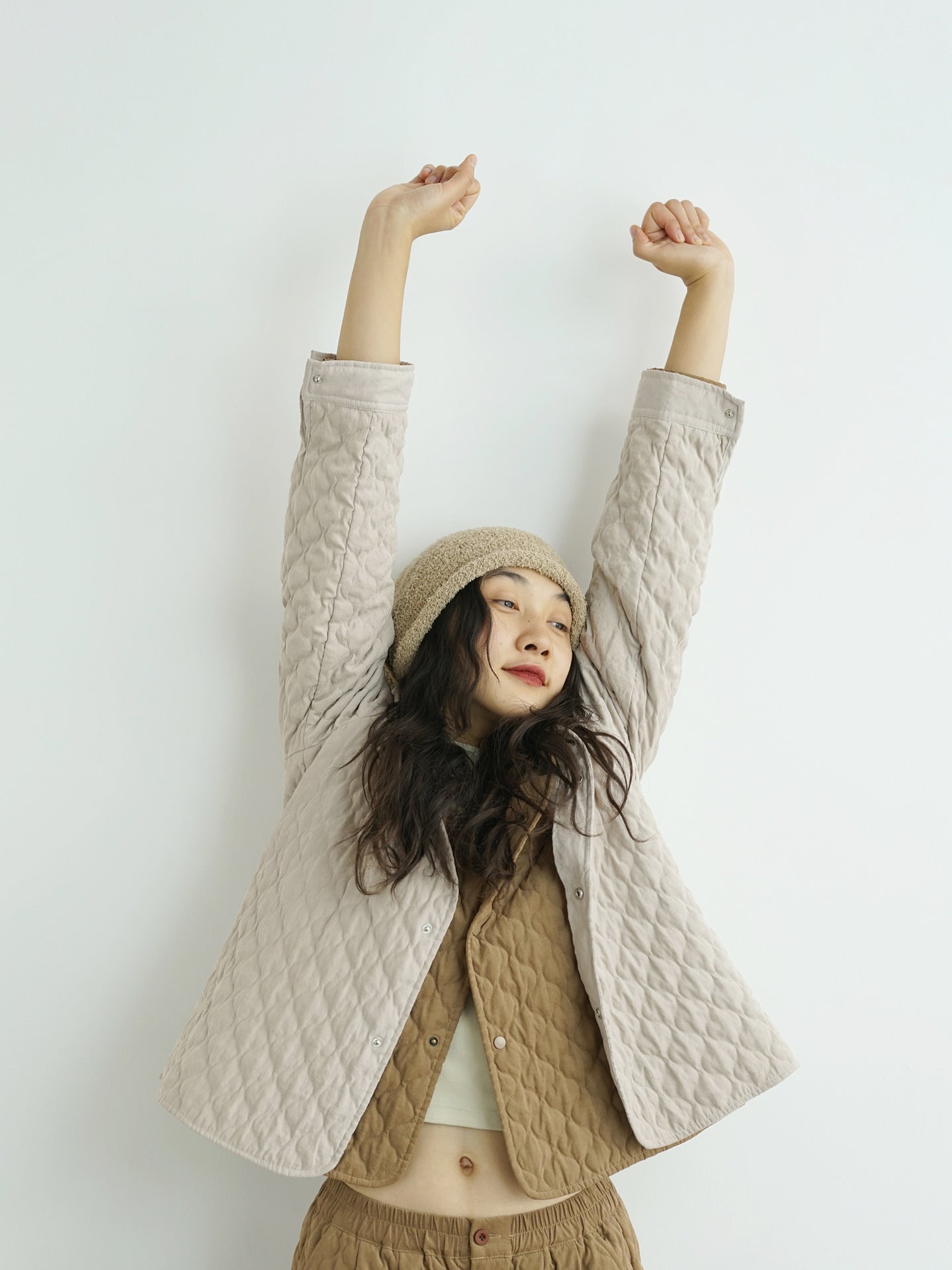 6色展開◇中綿バンドカラーシャツ◇