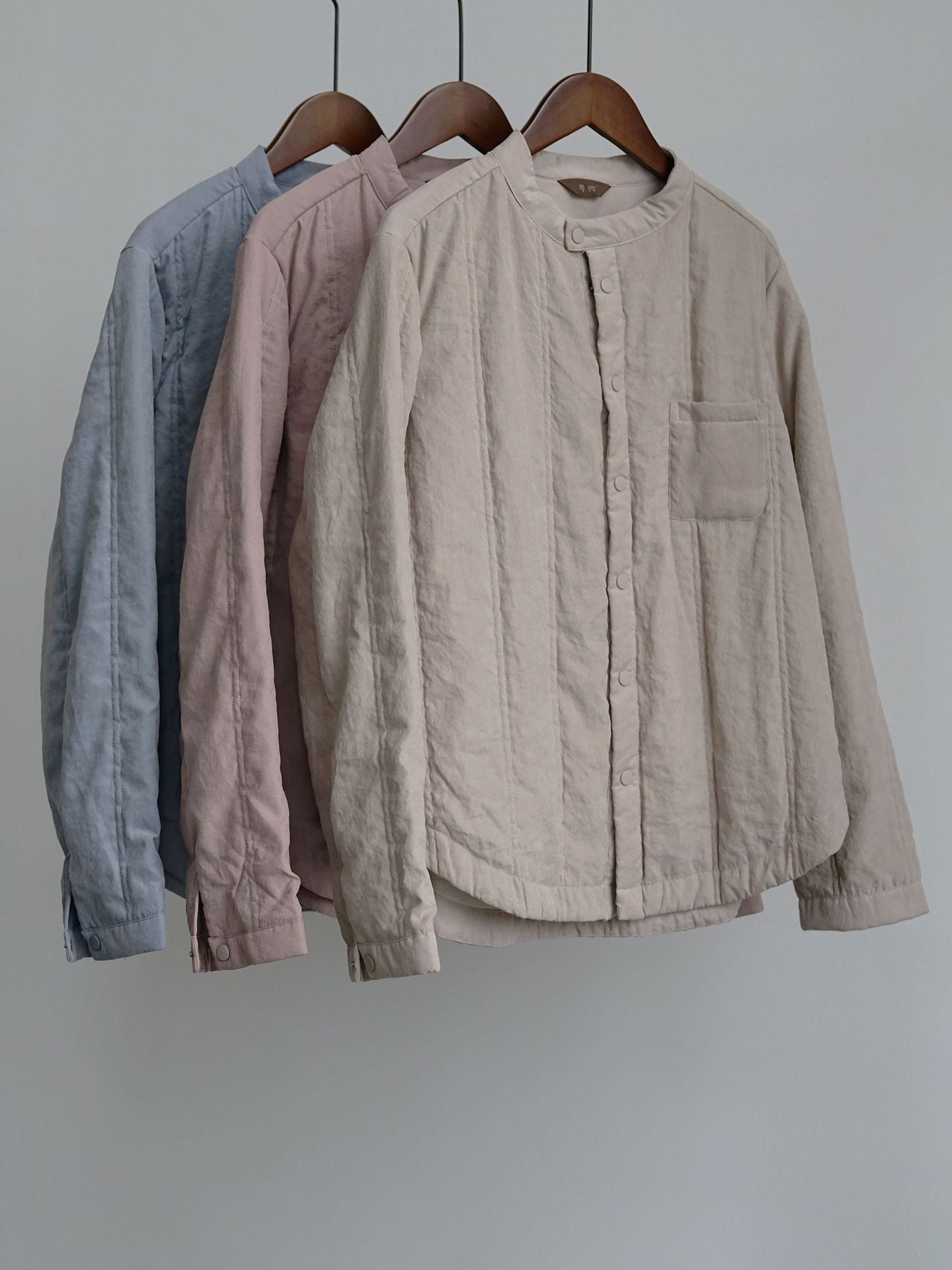 6色展開✩中綿バンドカラーシャツ✩