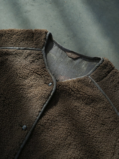 ２色展開◇ドロップショルダーゆったりシルエットボアコート◇