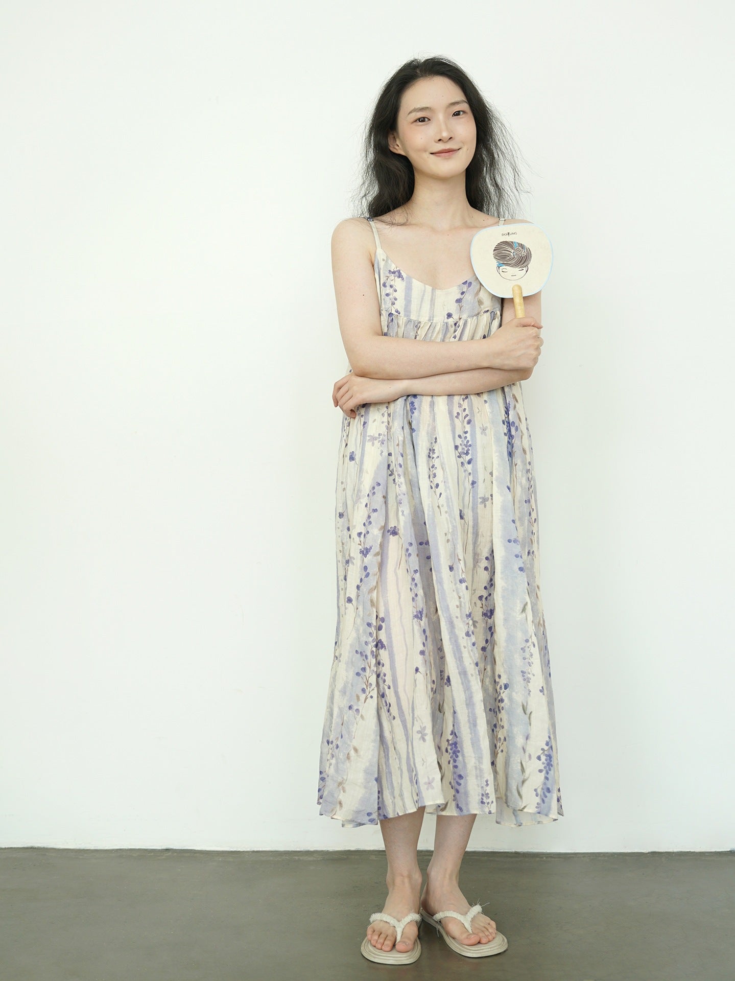 ◇水彩プリントラミー ギャザーキャミソールワンピース◇
