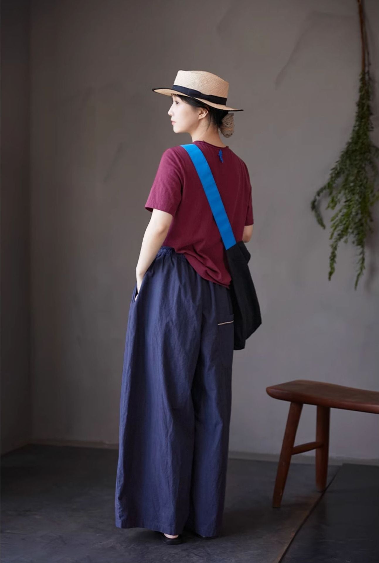 ◆リネンコットン  イージーワイドパンツ◆