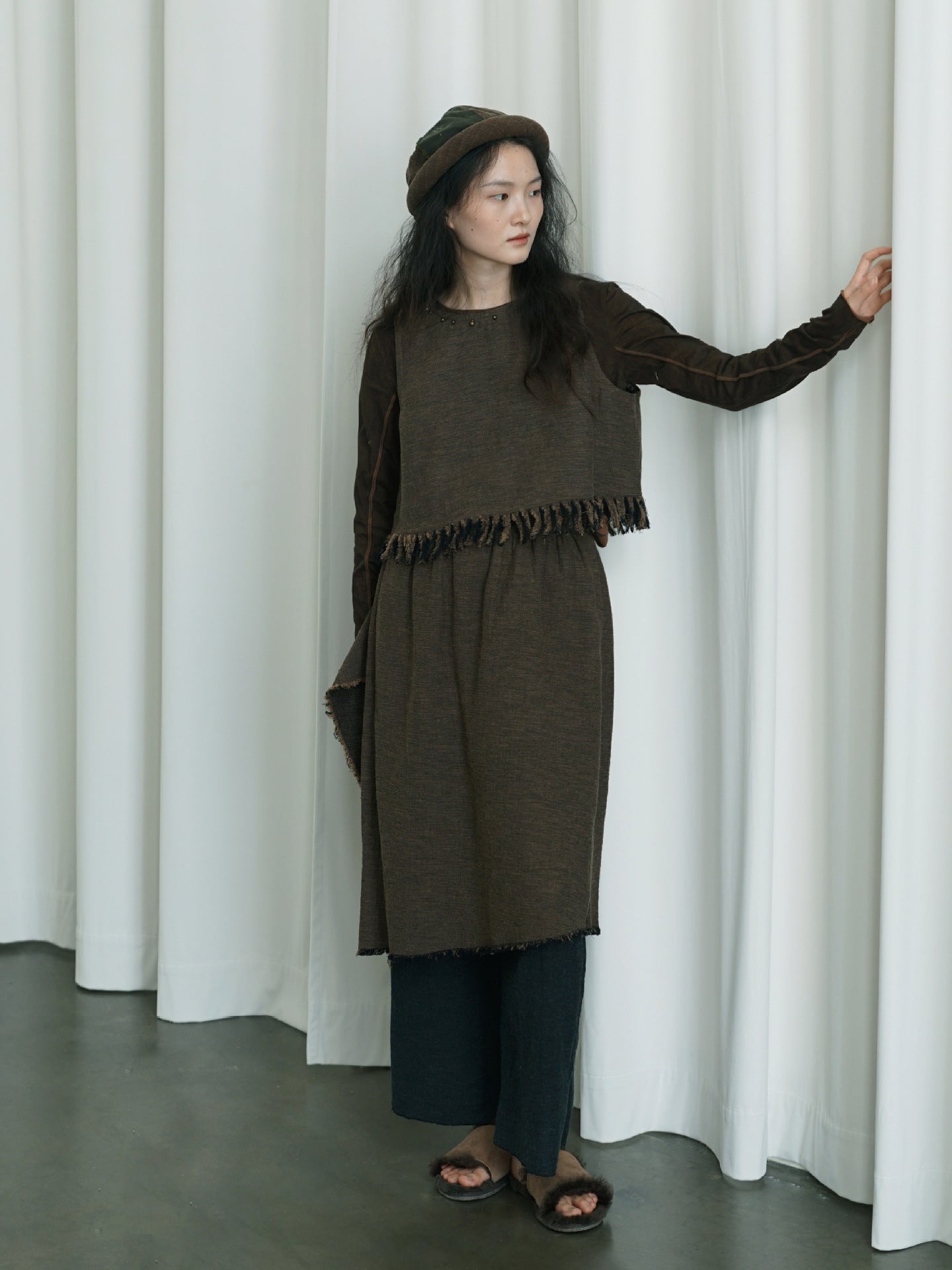 ◇2色展開◇コットンフリンジ  プリミティブベスト◇