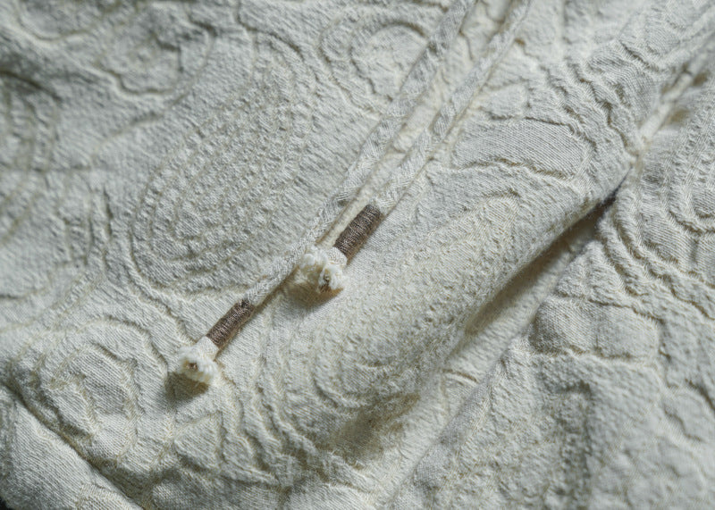 ◇ジャガードコットン中綿ノーカラージャケット◇