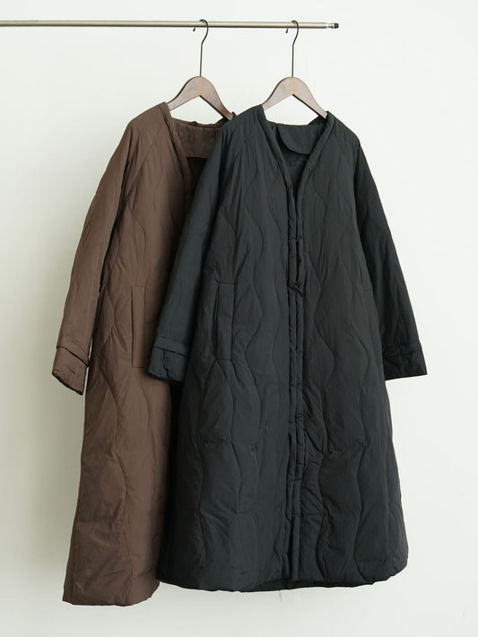 ３色展開◇ラグランスリーブ ゆったりダウンコート◇