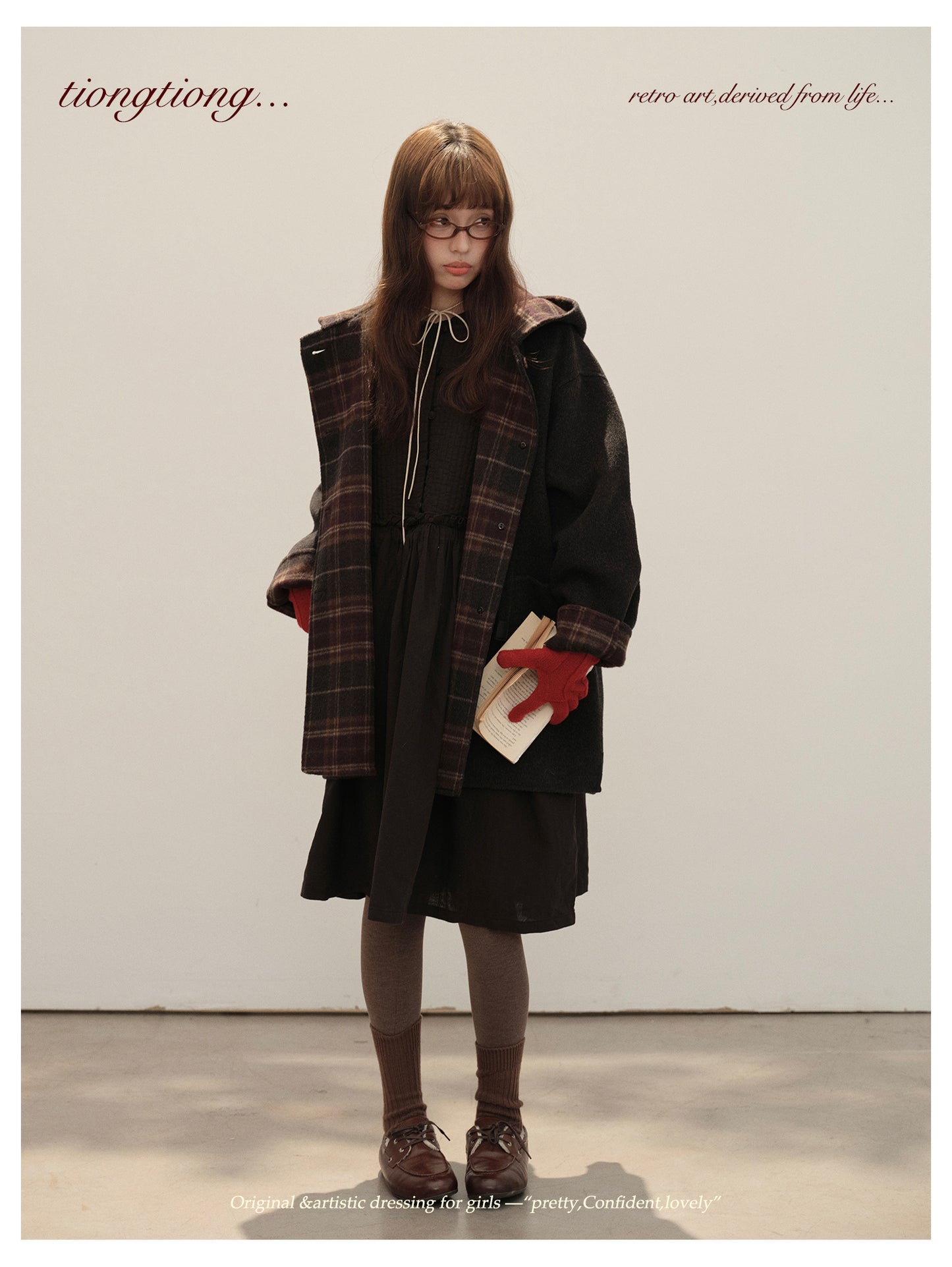 3色展開◇ダブルフェイス カシミア×メリノウールで暖かドロップショルダーゆったり フーディーコート◇