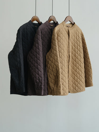 6色展開△中綿バンドカラーシャツ△