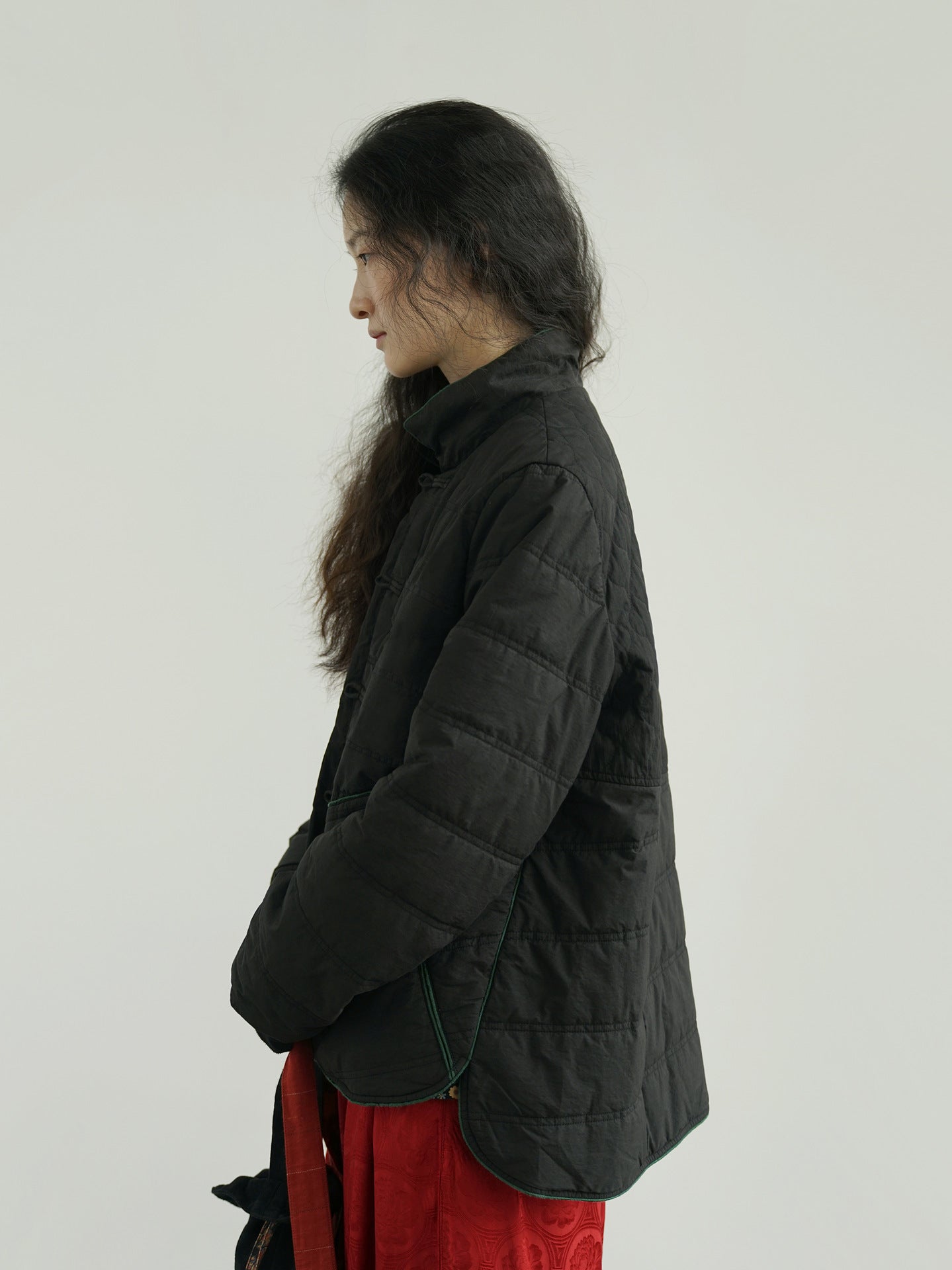 ２色展開◇軽量  暖か コットン スタンドカラー 中綿ジャケット◇