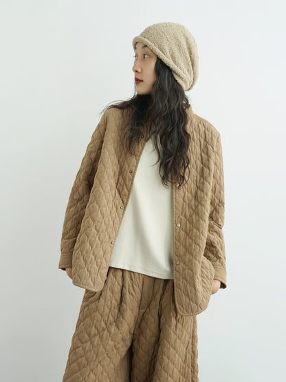 6色展開△中綿バンドカラーシャツ△