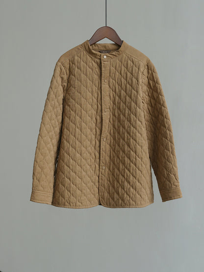 6色展開△中綿バンドカラーシャツ△