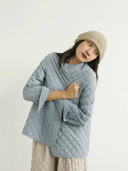 6色展開◇中綿バンドカラーシャツ◇