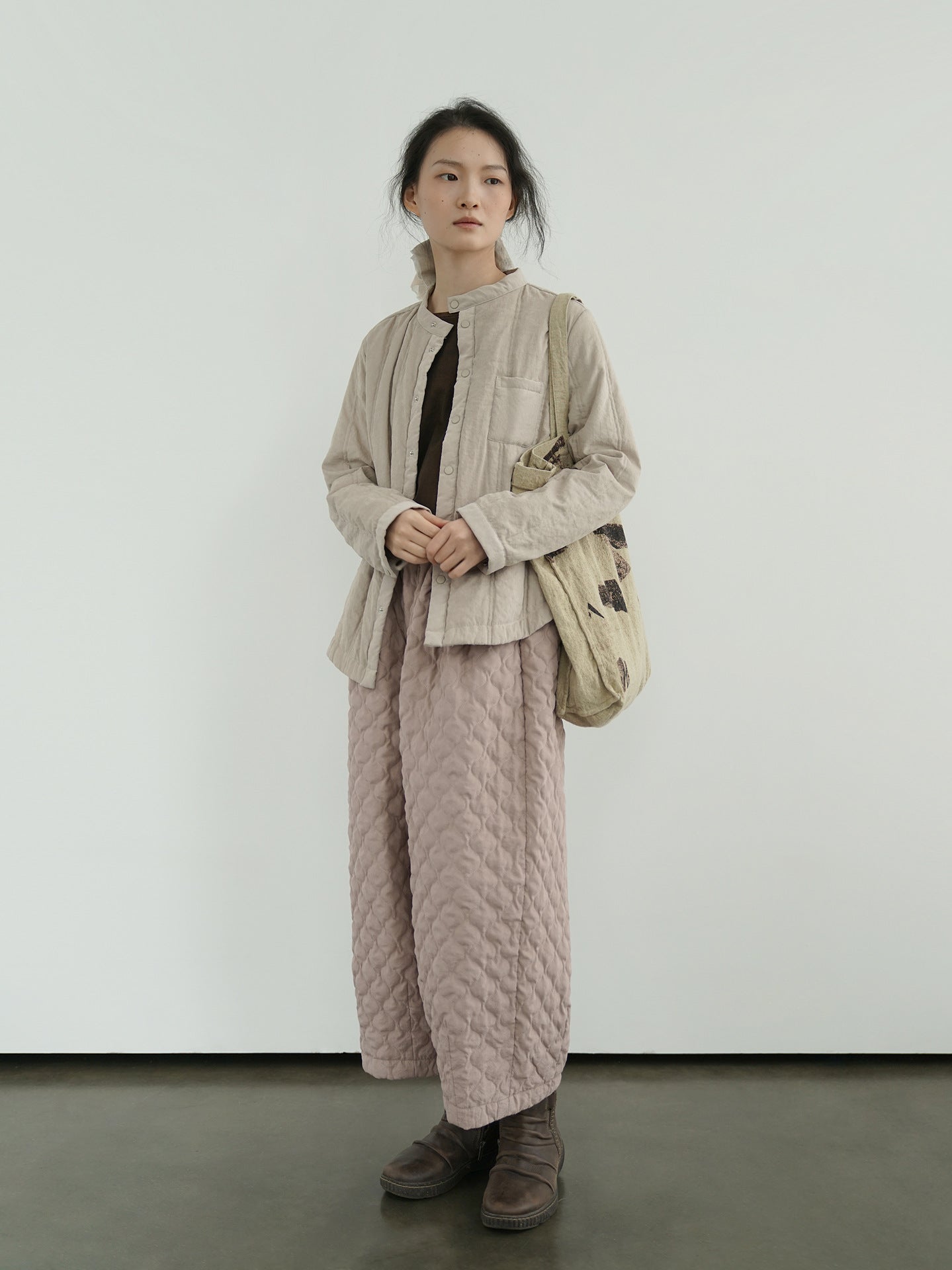 6色展開✩中綿バンドカラーシャツ✩