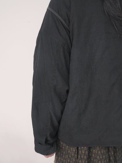 ２色展開◇軽量  暖か ドロップショルダー スタンドカラー 中綿ジャケット◇