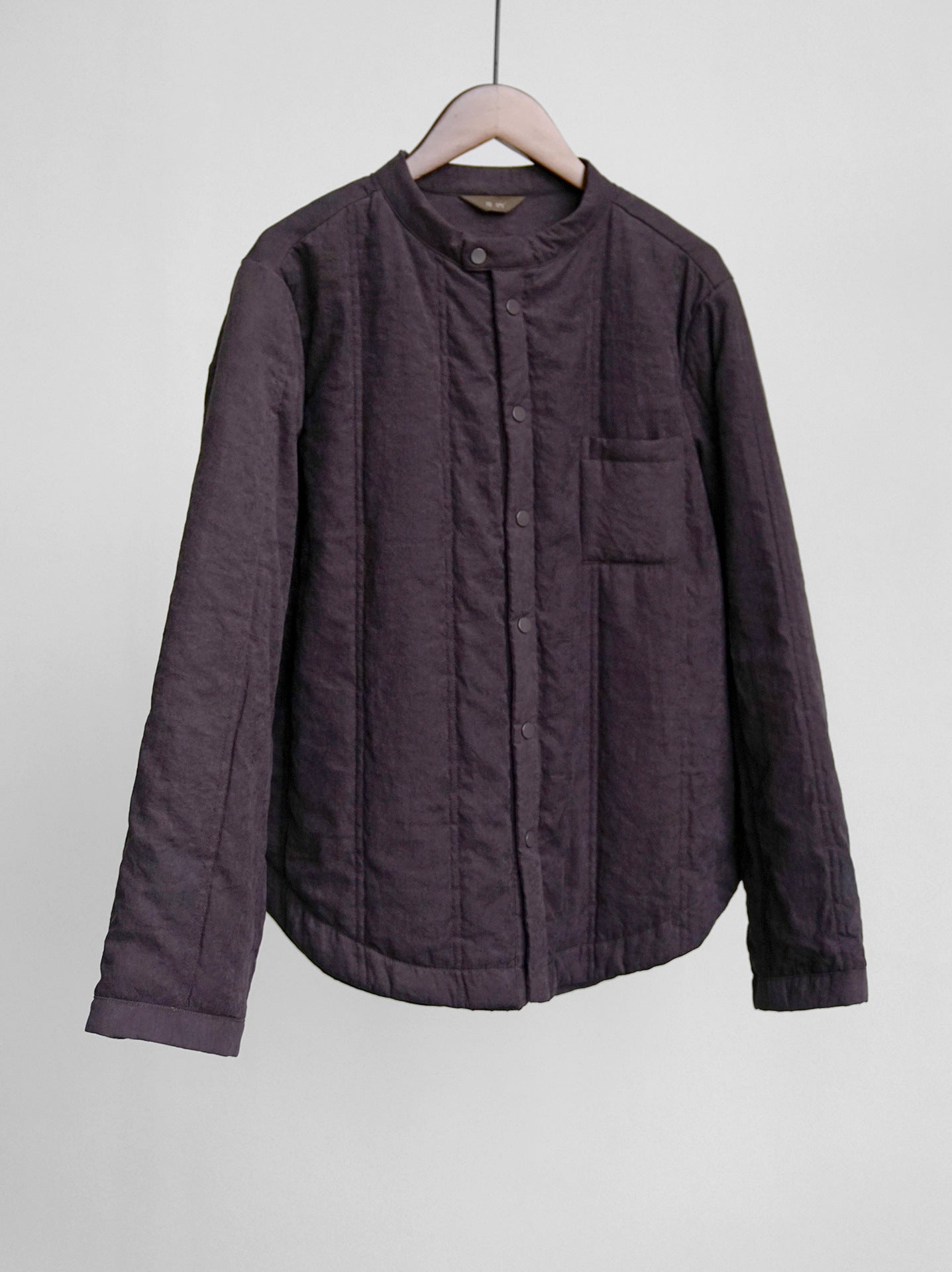 6色展開★中綿バンドカラーシャツ★