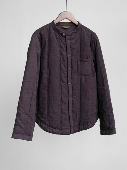 6色展開★中綿バンドカラーシャツ★