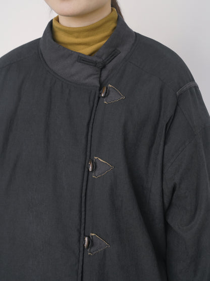 ２色展開◇軽量  暖か ドロップショルダー スタンドカラー 中綿ジャケット◇