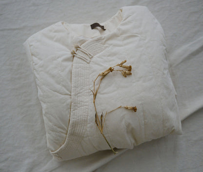 ◇中綿生地で暖かオリエンタルワンピースドレス◇ ホワイト